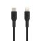 Кабель USB-C > Lightning зарядки/синхронизации Belkin 1м, 30Вт, Type-C, витой, черный