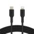 Кабель USB-C > Lightning заряджання/синхронізації Belkin 1м, 30Вт, Type-C, плетений, чорний