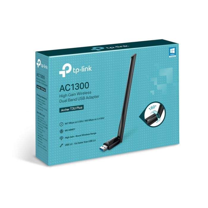 Адаптер WiFi TP-LINK Archer T3U plus AC1300, USB