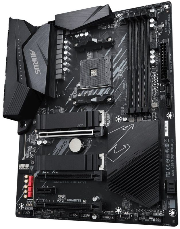 GIGABYTE Motherbard B550 AORUS ELITE AX V2 sAM4 B550 4xDDR4 M.2 HDMI DP Wi-Fi BT ATX