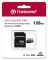 Карта пам'яті Transcend microSD  128GB C10 UHS-I U3 A2 R160/W90MB/s + SD