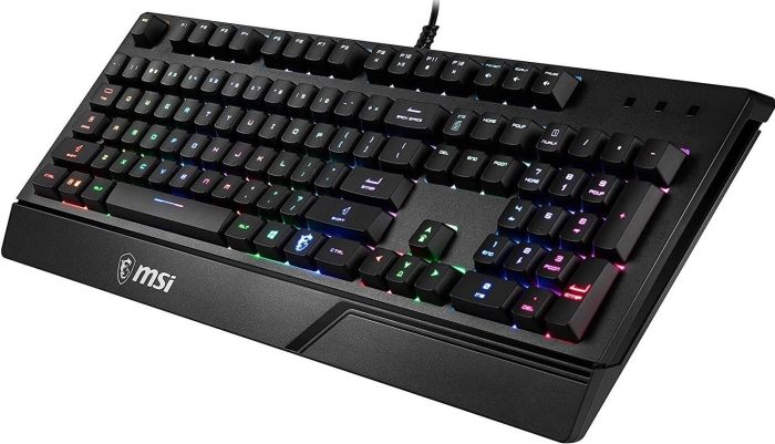 Клавиатура мембрана MSI Vigor GK20 UA 104key, USB-A, EN/UKR/RU, ColorLED, чёрный