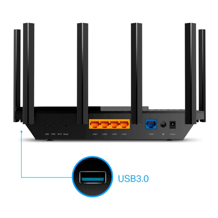 Маршрутизатор TP-LINK ARCHER AX73 AX5400, 4xGE LAN, 1xGE WAN, 1xUSB 3.0, MESH