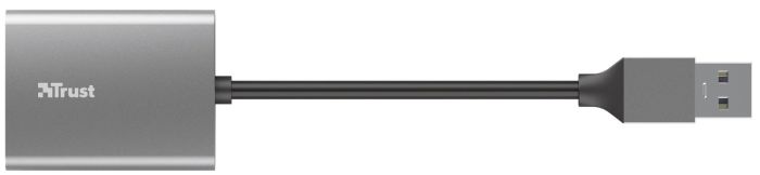 Кардрідер Trust Dalyx USB-A 3.2 > SD/microSD, Алюміній, 0.08м, Сірий