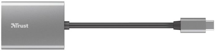 Кардрідер Trust Dalyx USB-С > SD/microSD, Алюміній, 0.08м, Сірий