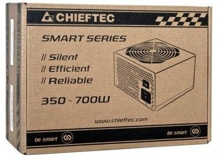 Блок живлення CHIEFTEC Smart  (550W), >85%, 120мм, 1xMB 24pin(20+4), 1xCPU 8pin(4+4), 2xMolex, 4xSATA, 2xPCIe 8pin(6+2)