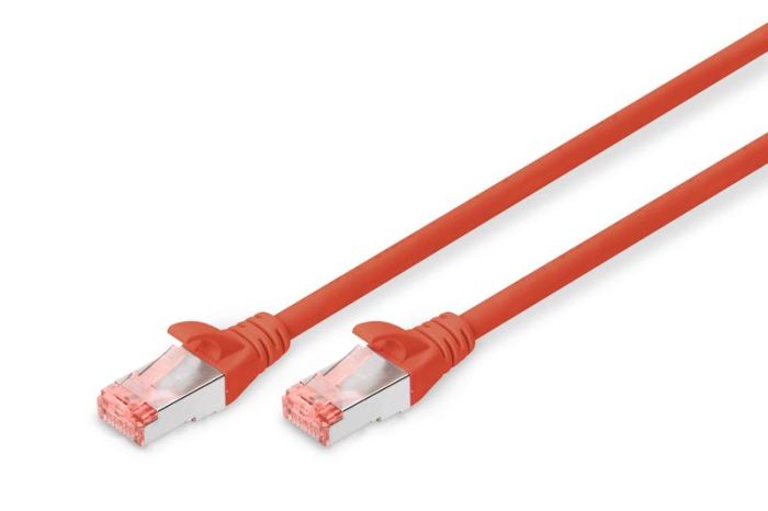 Патч-корд DIGITUS CAT 6 S-FTP, 3м, AWG 27/7, LSZH, красный