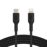 Кабель USB-C > Lightning заряджання/синхронізації Belkin 2м, 30Вт, Type-C, плетений, чорний