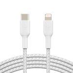 Belkin сable USB-С > Lightning charge/data, 2m, Type-C, BRAIDED, white
