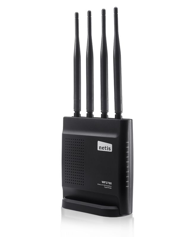 Router  AC1200, 4xGE LAN, 1xGE WAN, MESH Netis WF2780