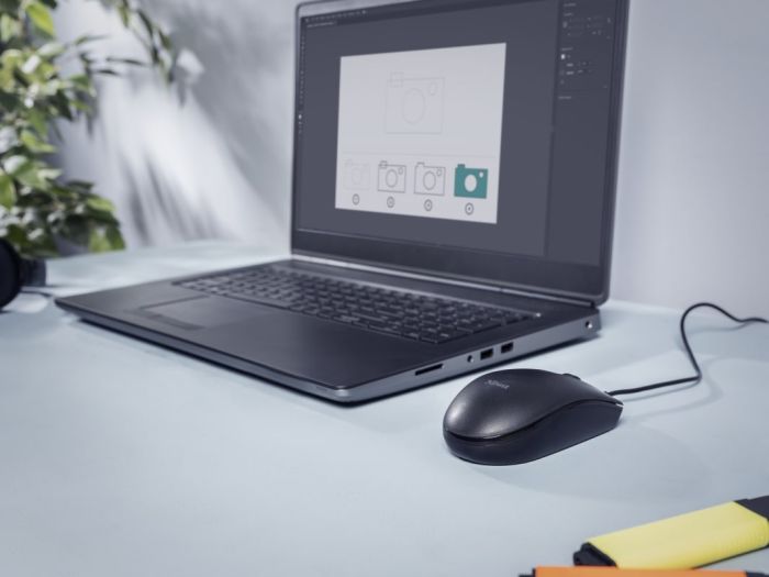 Мышь Trust Basi, USB-A, Чорний