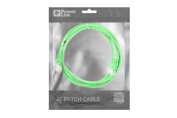 Patch Cable 2E Cat 6,UTP,RJ45, 26AWG ,7/0.16 Cu, 1.50 m,PVC, Green