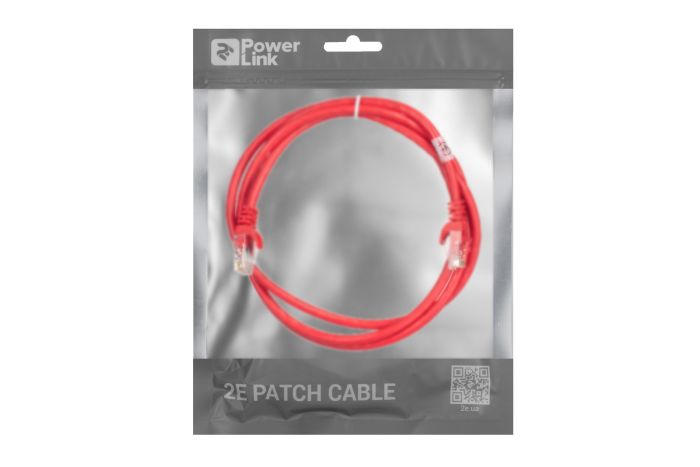 Patch Cable 2E Cat 6,UTP,RJ45, 26AWG ,7/0.16 Cu, 1.50 m, PVC,Red