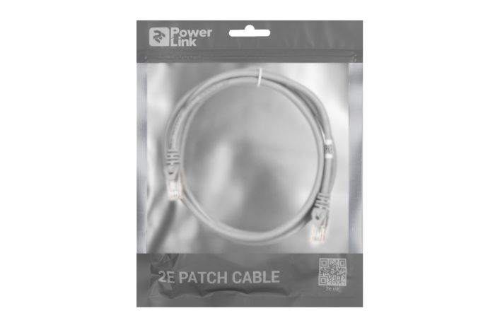 Patch Cable 2E Cat 6,UTP,RJ45, 26AWG ,7/0.16 Cu, 1.50 m, PVC,Grey