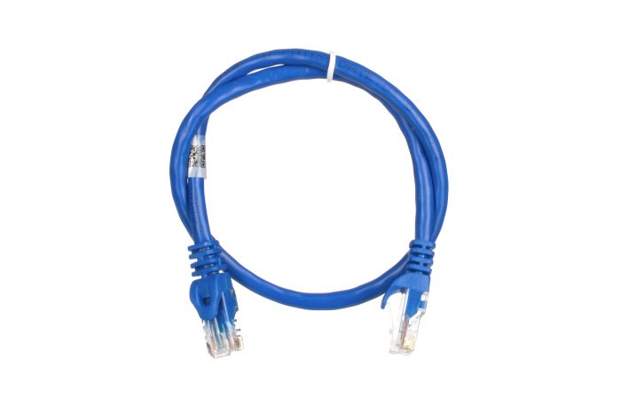 Patch Cable 2E Cat 6,UTP,RJ45, 26AWG ,7/0.16 Cu, 0.50 m, PVC,Blue