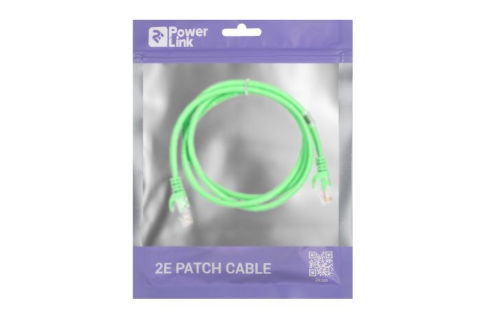 Patch Cable 2E Cat 5e,UTP,RJ45, 26AWG ,7/0.16 Cu, 1.20 m,PVC, Green