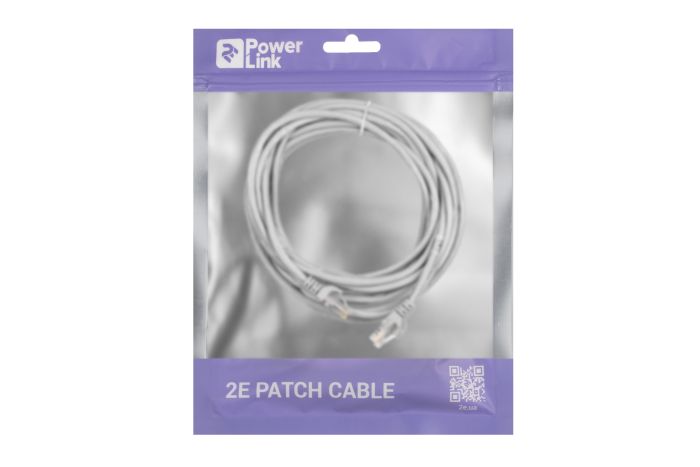 Patch Cable 2E Cat 5e,UTP,RJ45, 26AWG ,7/0.16 Cu, 6.00 m, PVC,Grey