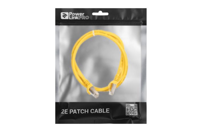 Патч-корд 2E САТ 6, S-FTP, 1м, 26AWG, RJ45, 7/0.16, Cu, PVC, желтый