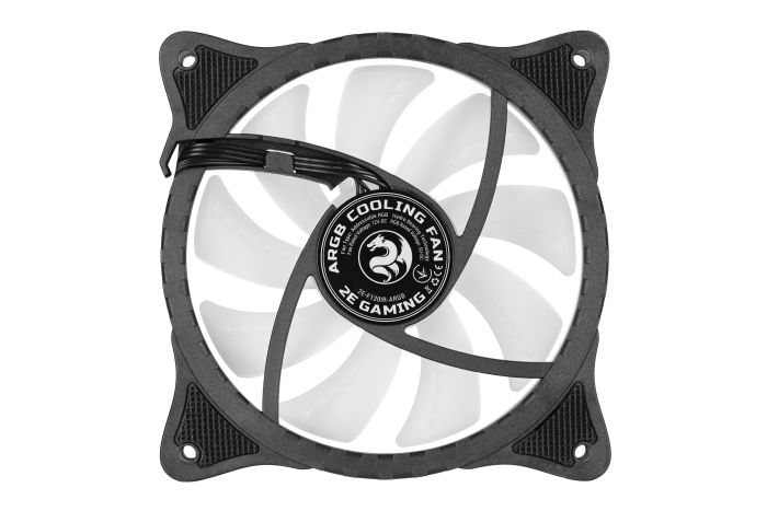 Корпусний вентилятор 2E GAMING F120IR-ARGB, 120мм, 1200rpm, 3pin, 3pin +5VARGB, 25.3dBa, чорний