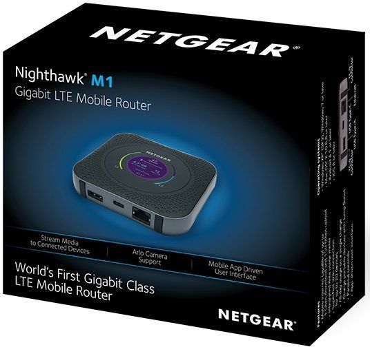 Мобільний Маршрутизатор NETGEAR MR1100 Nighthawk M1 4G/LTE, 1xGE LAN/WAN, 1xUSB, 1xUSB TypeC, 1Гбіт/с, 2xTS-9