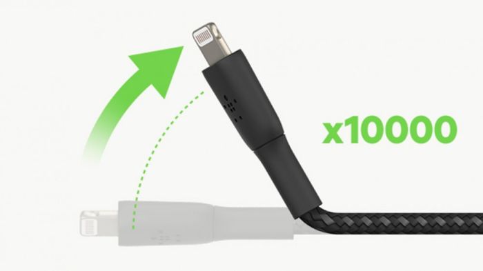 Кабель USB-A > Lightning заряджання/синхронізації Belkin 2м, 12Вт, плетений, чорний