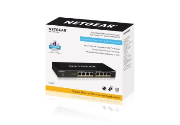 NETGEAR Switch GS308PP 8xGE PoE, 83W, Unmanaged