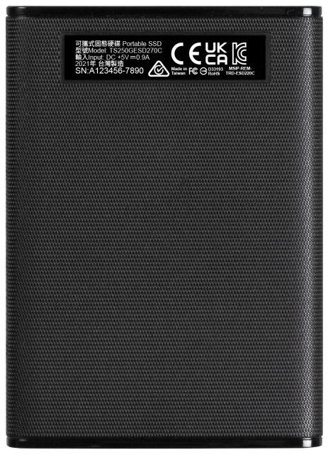 Portable SSD Transcend  500GB USB 3.1 Gen 2 Type-C ESD270C