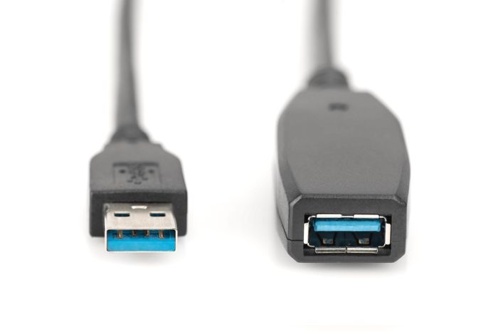Подовжувач DIGITUS USB 3.0 Active Cable, A/M-A/F, 15м, чорний