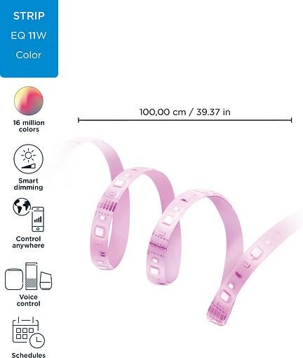 Удлинитель для ленты 929002524801 WiZ LEDStrip, 800Lm, 2700-6500k, RGB, 1 метр, Wi-Fi