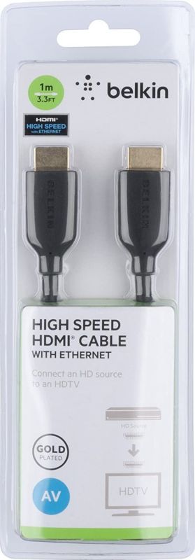 Кабель HDMI (M/M) Belkin 1м, High Speed Ethernet, чорний