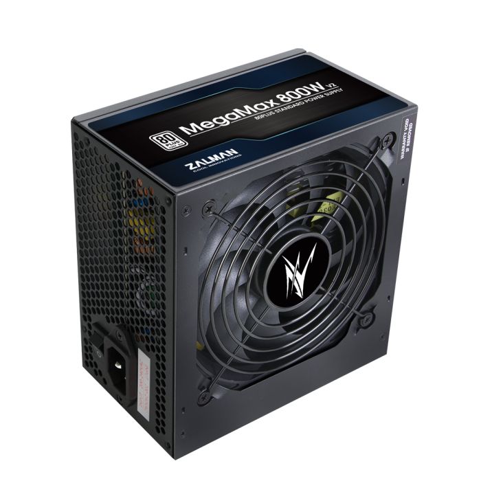 Блок питания Zalman Megamax  (800W) 83% 80+ White 120мм 1xMB 24pin(20+4) 2xCPU (8pin+(4+4)pin) 4xMolex 8xSATA 4xPCIe 8pin(6+2)