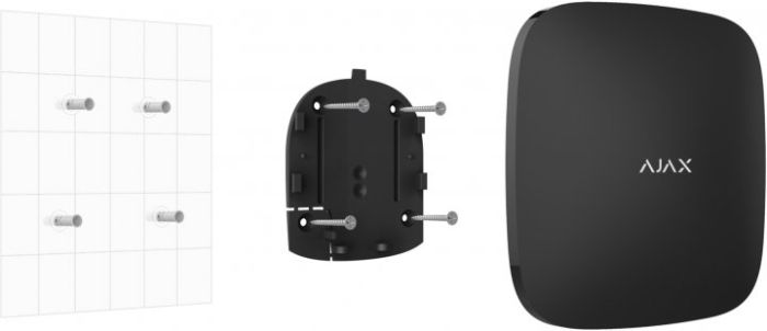 Інтелектуальна охоронна централь Ajax Hub 2 Plus, gsm, ethernet, wi-fi, jeweller, бездротова, чорний