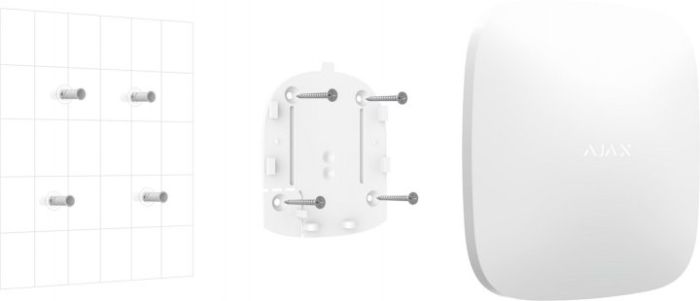 Ajax Hub 2 Plus intelligent security central unit, gsm, ethernet, wi-fi, jeweler, wireless, white