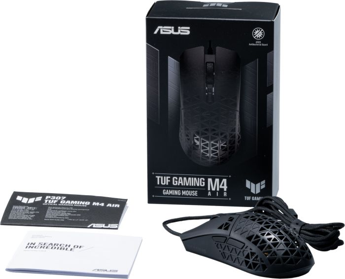 Мышь ASUS TUF M4 Air Shell, USB-A, чёрный
