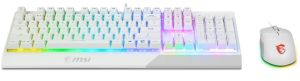 Комплект клавіатура та миша MSI Vigor GK30 COMBO WHITE UA USB, EN/UKR/RU, RGB, білий