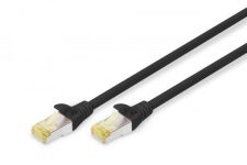 Патч-корд DIGITUS CAT 6a S-FTP, 0,25м, AWG 26/7, Cu, LSZH, чорний