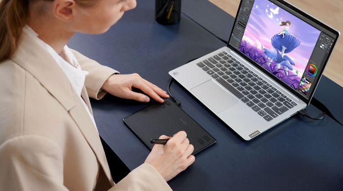 Графический планшет  4.8"x3" , USB-C,черный Huion RTE-100