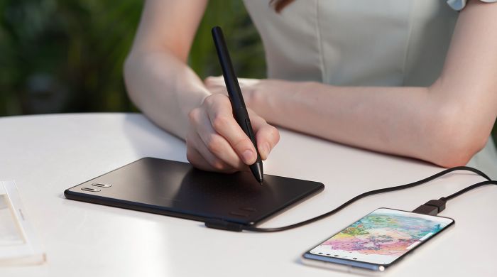 Графический планшет  4.8"x3" , USB-C,черный Huion RTE-100