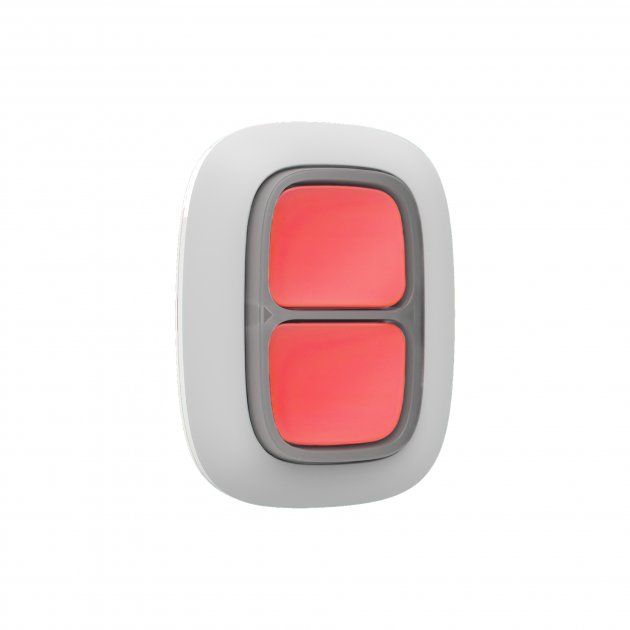 Wireless double panic button Ajax DoubleButton, jeweler, wireless, white