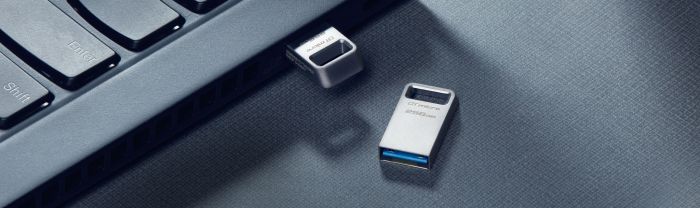 Накопитель Kingston  128GB USB 3.2 Type-A Gen1 DT Micro R200MB/s Metal