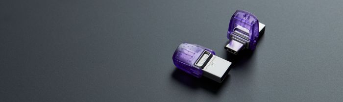 Накопичувач Kingston  256GB USB 3.2 Type-A + Type-C DT microDuo 3C R200MB/s