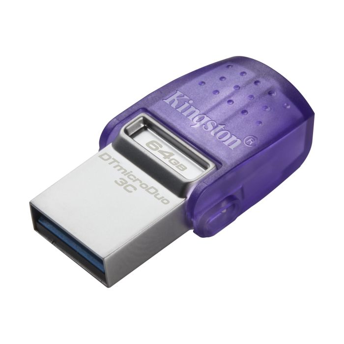 Накопичувач Kingston   64GB USB 3.2 Type-A Gen1 + Type-C DT microDuo 3C R200MB/s