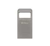 Накопичувач Kingston   64GB USB 3.2 Type-A Gen1 DT Micro R200MB/s Metal