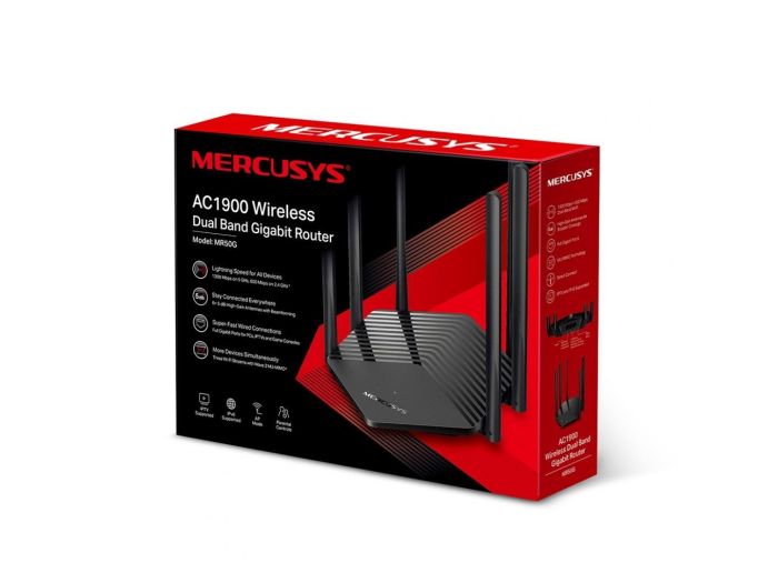 Маршрутизатор MERCUSYS  AC1900, 2xGE LAN, 1xGE WAN, MESH Mercusys MR50G