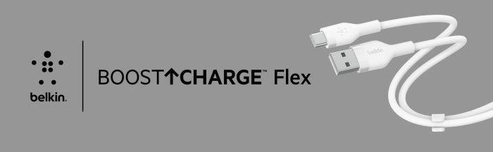 Кабель USB-A > USB-C заряджання/синхронізації Belkin 2м, 15Вт, Type-C, силіконовий з кліпсою, білий