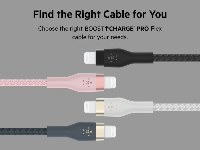 Belkin сable USB-C > Lightning charge/data, 1m, Type-C, BRAIDED SILICONE, strap with magnet, white