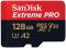 SanDisk microSD  128GB C10 UHS-I U3 R200/W90MB/s Extreme Pro V30 + SD