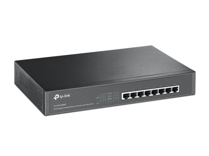 Комутатор TP-LINK  8xGE (8xPoE), 126Вт, Некерований TP-Link TL-SG1008MP