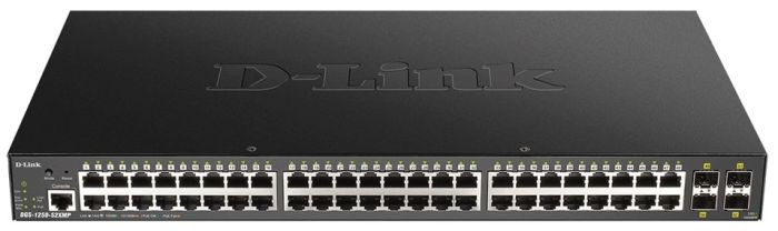 Коммутатор   48xGE PoE, 4xSFP+, 370W, Smart D-Link DGS-1250-52XMP