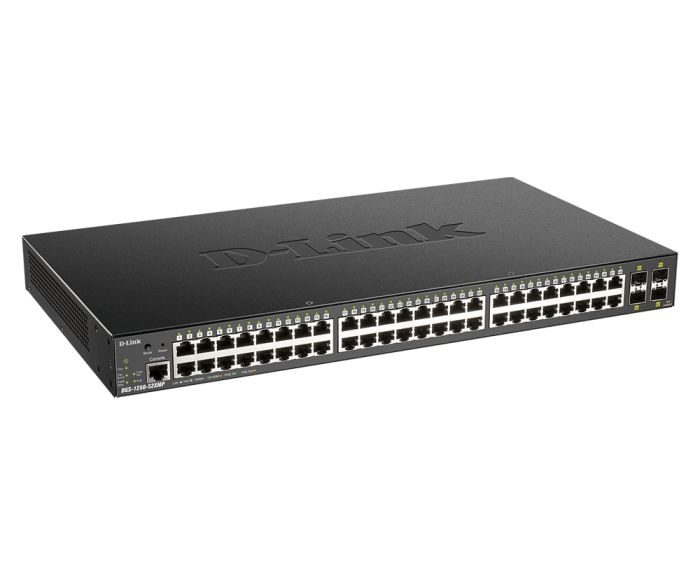 Коммутатор   48xGE PoE, 4xSFP+, 370W, Smart D-Link DGS-1250-52XMP